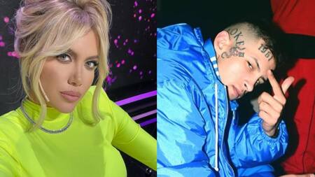 Wanda Nara y L-Gante. Foto: NA.