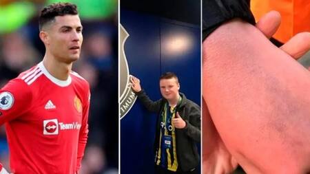 Cristiano Ronaldo y el niño autista agredido. Foto: NA.