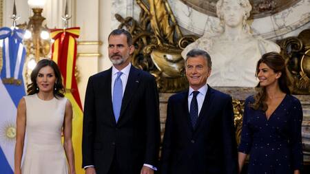 Reyes de España, Felipe VI y Letizia junto Mauricio Macri y Juliana Awada, Casa Rosada, REUTERS