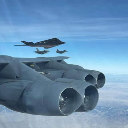 Los bombarderos B-52. Foto: X.