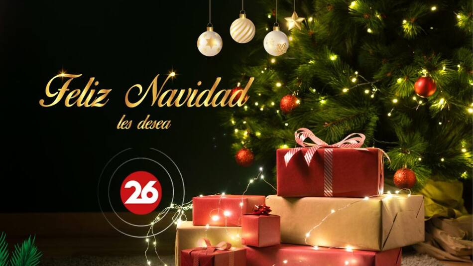 Canal 26 te desea Feliz Navidad. Foto: Canal 26.