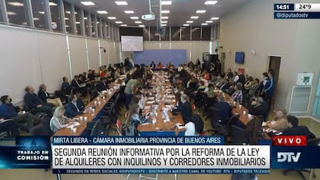 Ley de Alquileres, debate en Diputados, Comisiones, Foto captura DTV