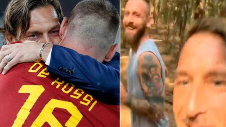 Francesco Totti y Daniele De Rossi - Entrenamiento