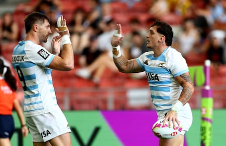 Los Pumas 7s en Singapur. Foto: REUTERS.