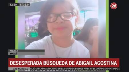 Desesperada búsqueda de Abigail Agostina en Lomas de Zamora