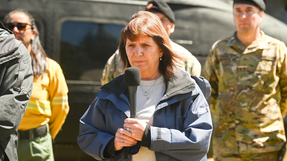 Patricia Bullrich en El Bolsón.