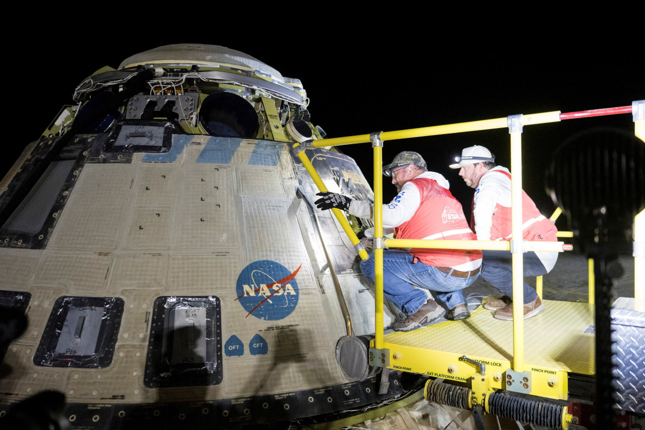 Starliner aterrizó sin sus austronautas. Foto: Reuters
