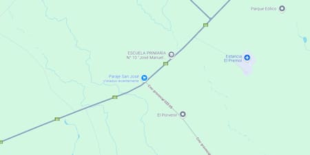 La zona del sitio del choque. Foto: Google Maps.