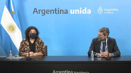 Carla Vizzotti y Matías Lammens, conferencia