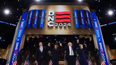 La campaña de Kamala Harris, candidata a presidenta de Estados Unidos. Foto: Reuters.