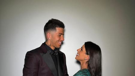 Valentina Cervantes y Enzo Fernández. Foto Instagram @valucervantes