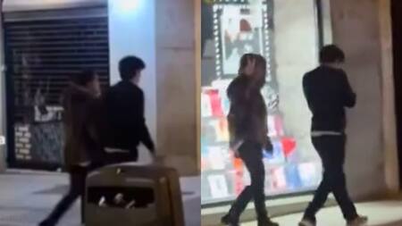 La China Suárez y Colapinto en Madrid. Foto: capturas