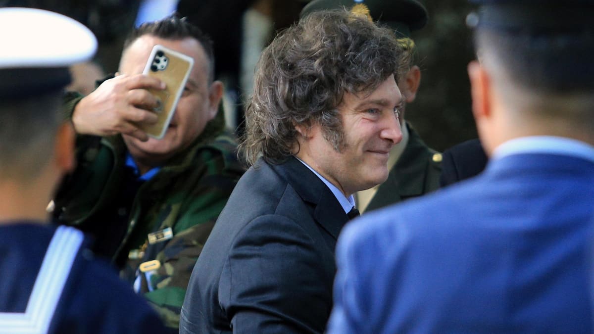Javier Milei en el acto por el Día del Veterano y de los Caídos en la Guerra de Malvinas.