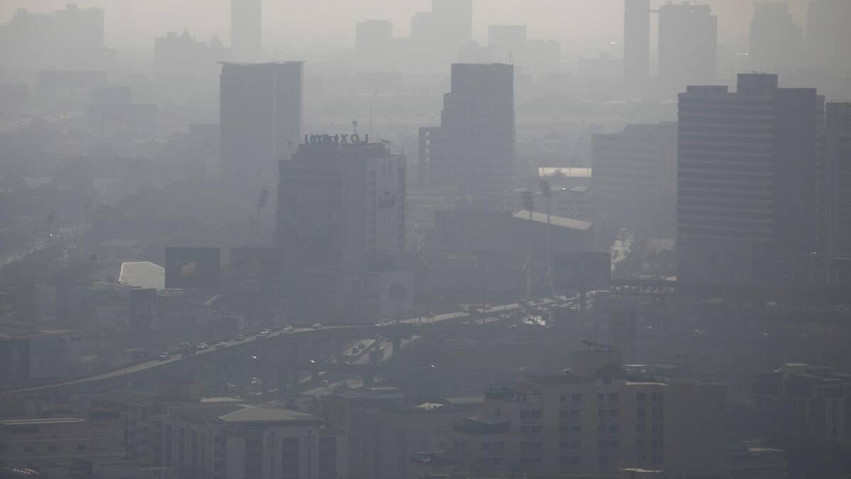Contaminación del aire en Tailandia. Foto: EFE.