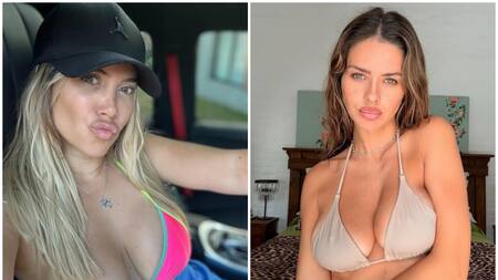 Wanda Nara y la China Suárez. Fotos: Instagram.