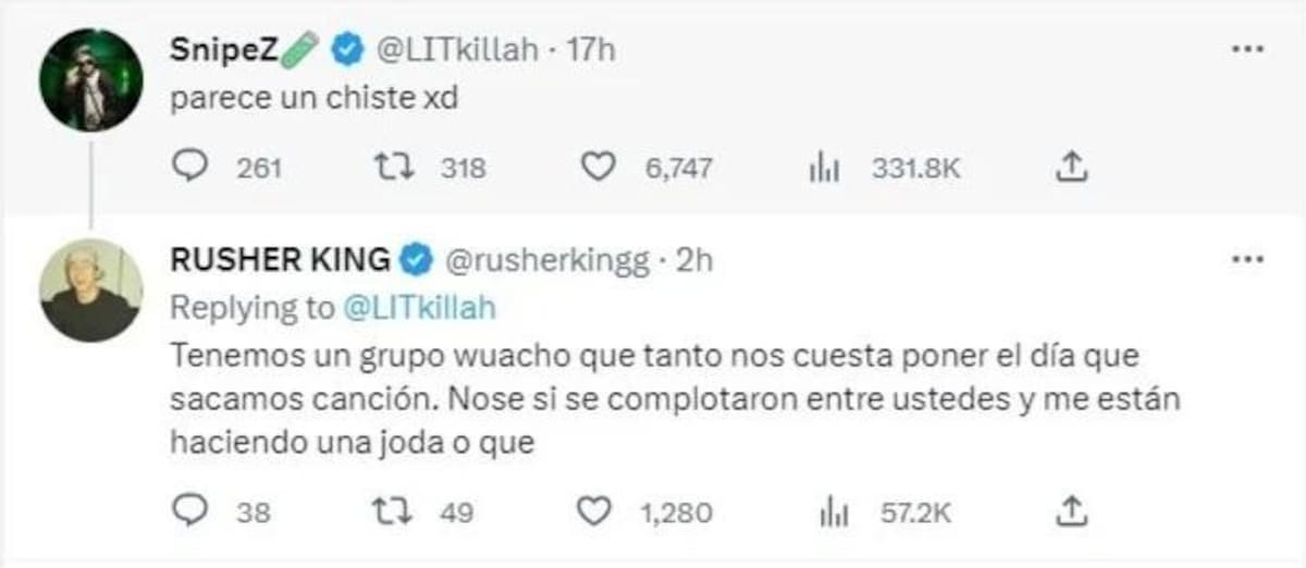 La reacción de Lit Killah. Foto: Captura.