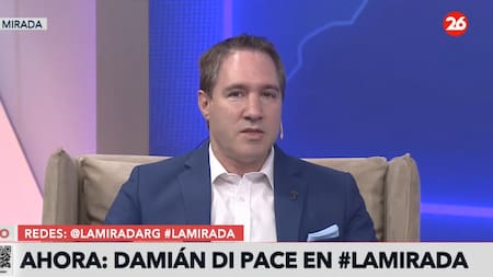 Damián Di Pace en La Mirada. Foto: Canal 26.