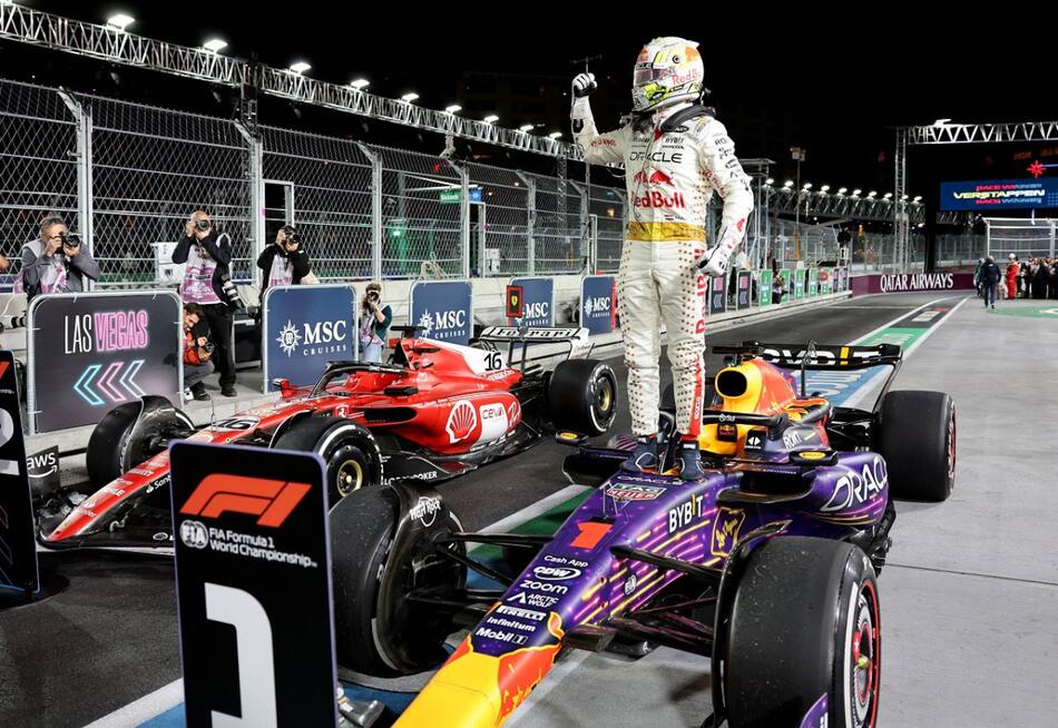 Max Verstappen, ganador del Gran Premio de Las Vegas. Foto: Reuters.