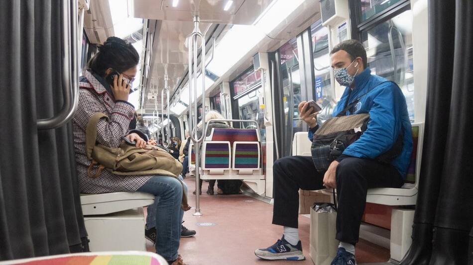 Transporte público en Francia durante pandemia de coronavirus