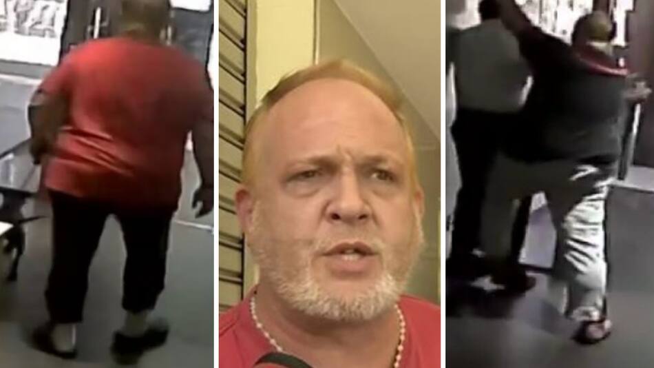 Vecino violento de Balvanera. Fotos: captura video