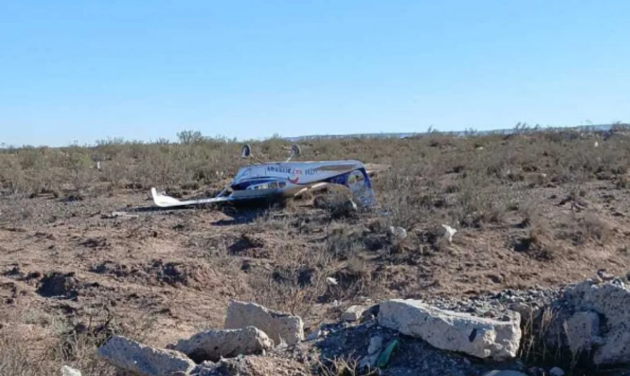 Cayó una avioneta en Río Negro. Foto: NA.