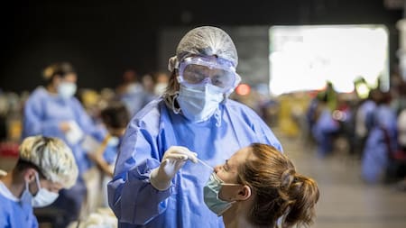 Testeos coronavirus en Argentina, NA.