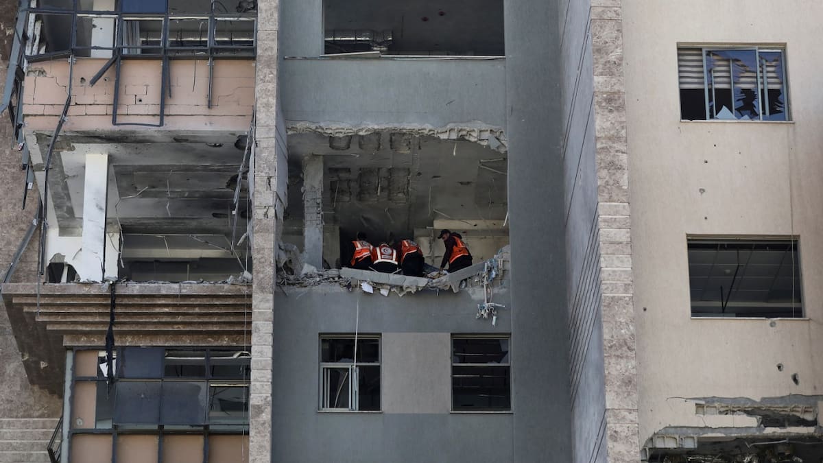 Ataque de Israel contra un hospital en la Franja de Gaza. Foto: Reuters