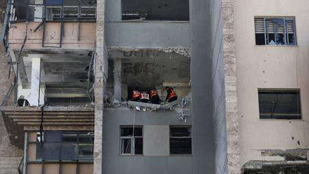 Ataque de Israel contra un hospital en la Franja de Gaza. Foto: Reuters