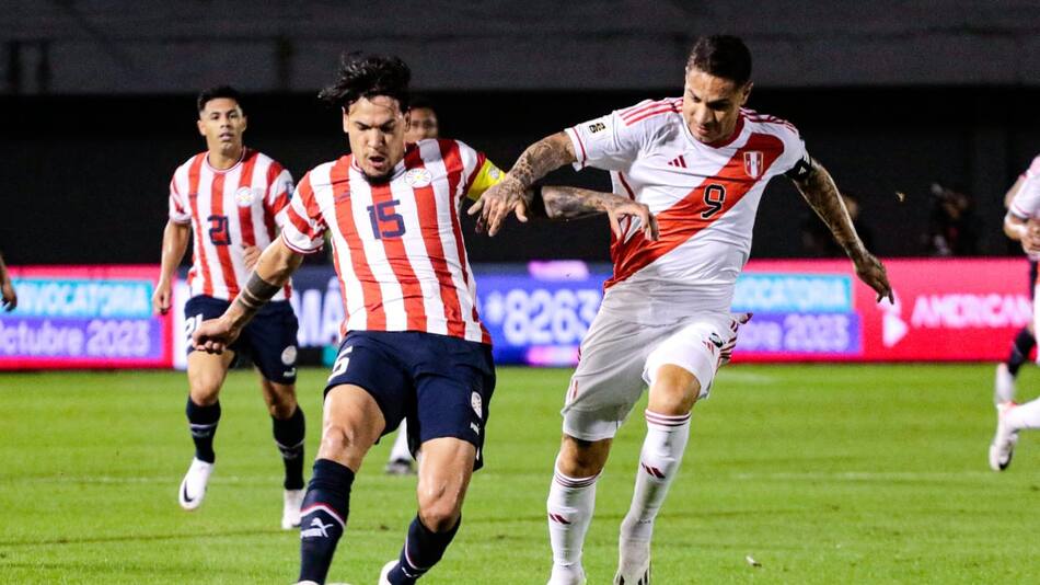 Paraguay vs Perú. Foto: Twitter @Albirroja.