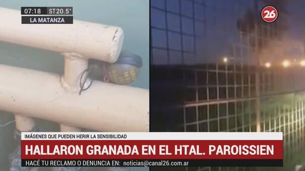 Hallaron granada en el Hospital Paroissien