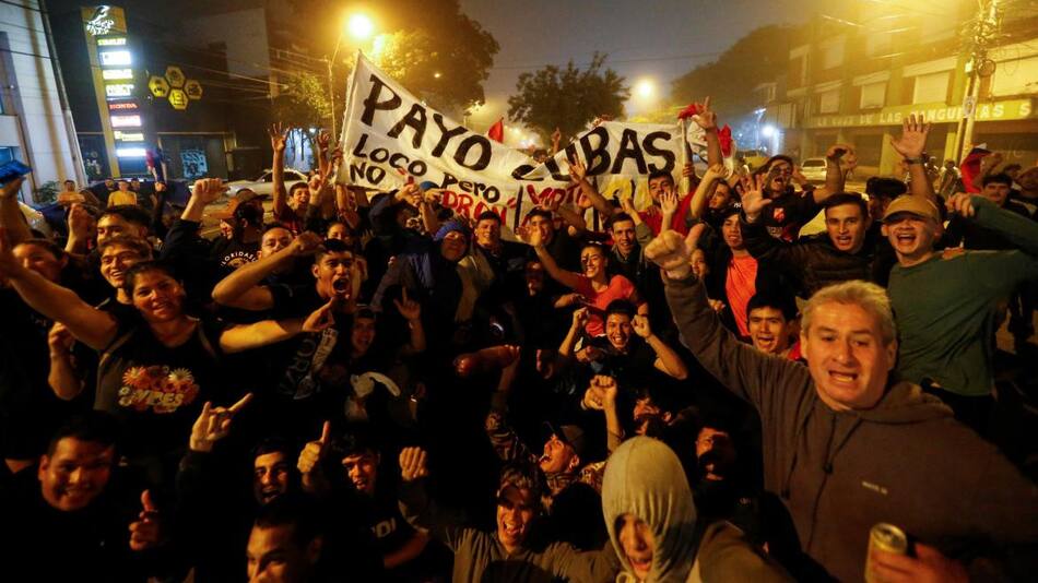 Movilización por la liberación de Payo Cubas. Foto: Reuters.