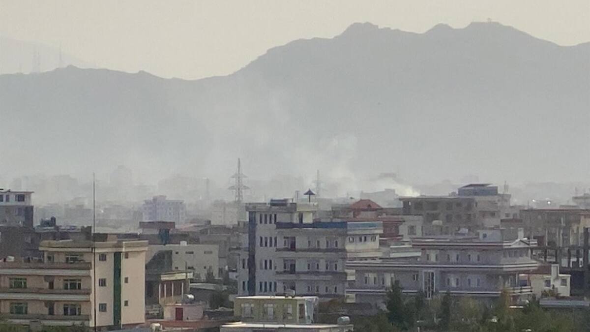 Explosión en Kabul, domingo 29 de agosto. Foto: EFE.