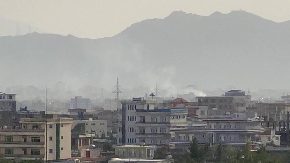 Explosión en Kabul, domingo 29 de agosto. Foto: EFE.