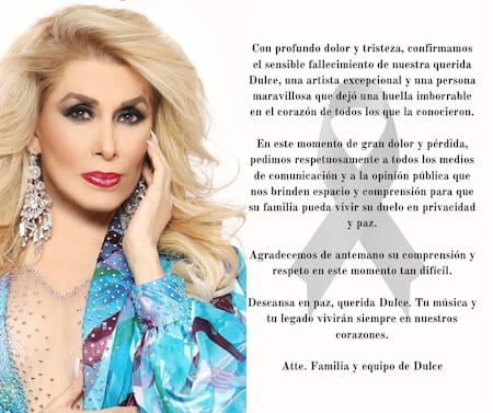 Dulce, cantante mexicana. Foto: Instagram dulcelacantante.