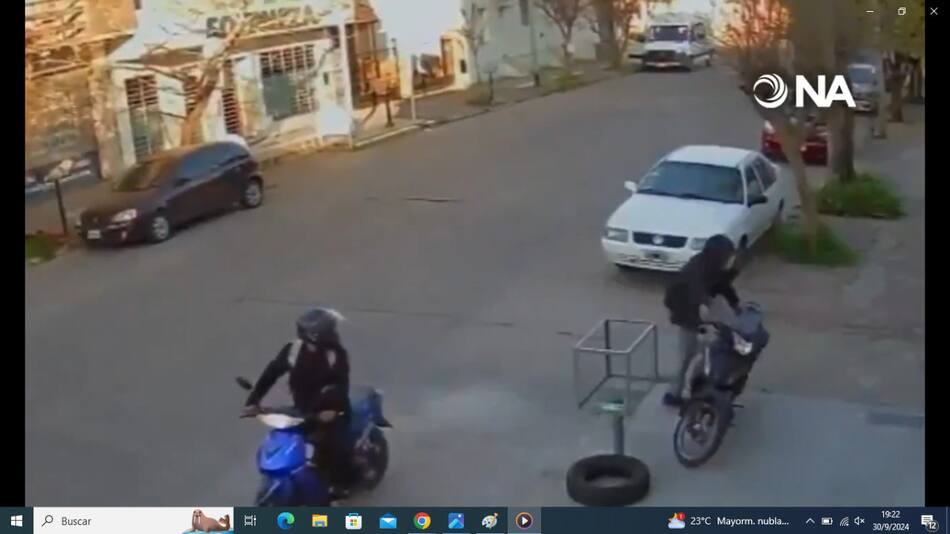 Los ladrones querían robar una moto. Foto: NA.