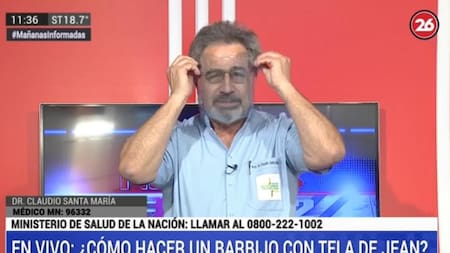 Uso de barbijos Dr. Claudio Santa María (Coronavirus)