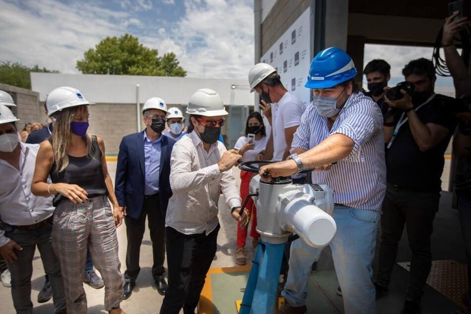 Malena Galmarini, Gabriel Katopodis y Alberto Descalzo inauguraron una Estación de Bombeo Cloacal