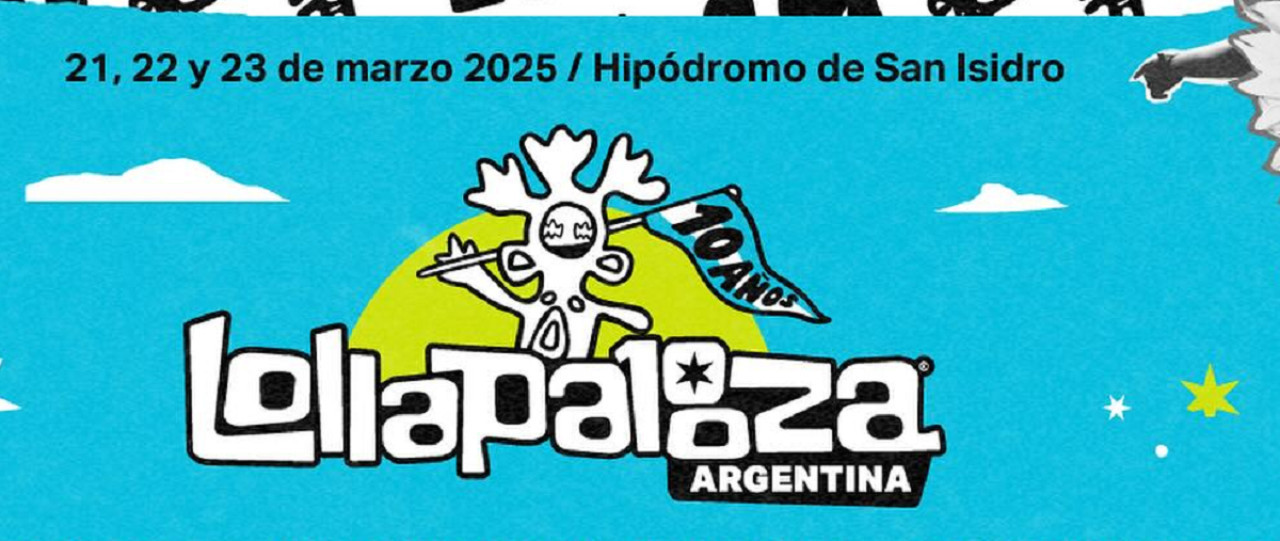 El line up del Lollapalooza 2025.