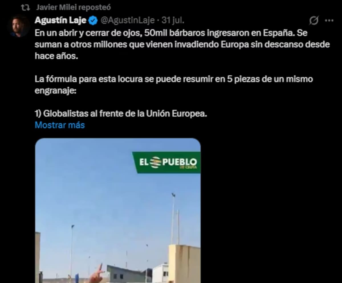 javier milei agustín laje twitter