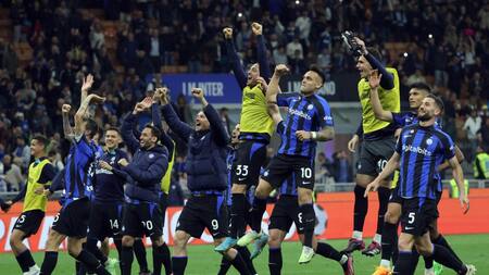 Festejo del Inter ante la Juventus por la Copa Italia. Foto: EFE.