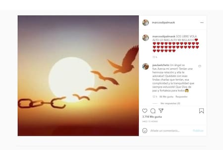 Muerte de Agustina Di Palma, Instagram de Marcos Di Palma