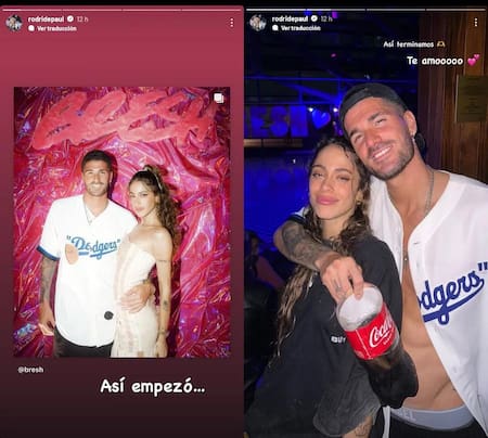 Las historias de De Paul. Fotos: Instagram.