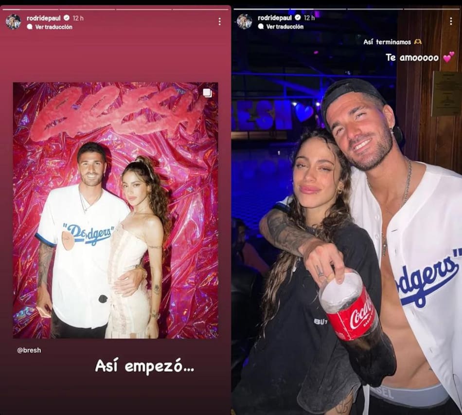 Las historias de De Paul. Fotos: Instagram.