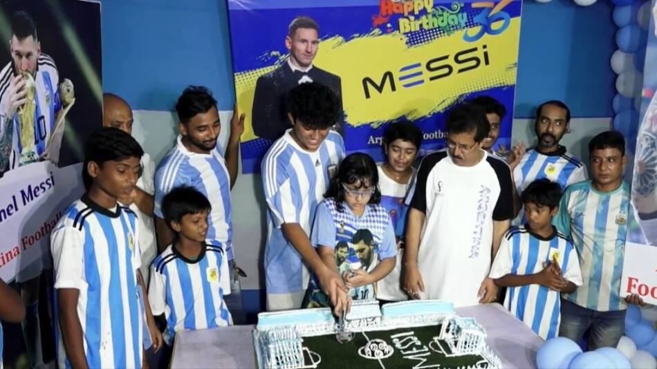 Cumpleaños de Messi en Calcuta. Foto: Rutply.