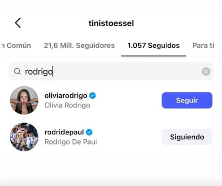 El gesto de Tini Stoessel con Rodrigo de Paul que confirmaría su relación. Foto: NA.