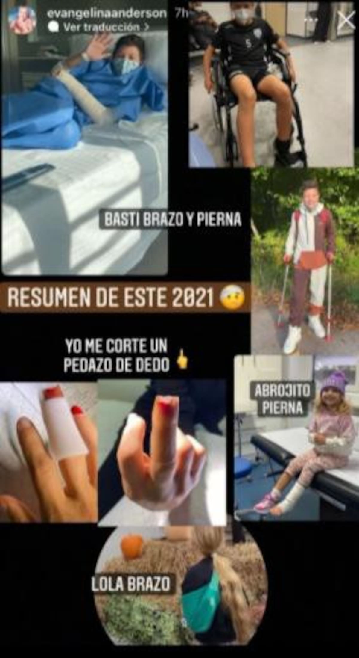 Historia de Instagram de Evangelina Anderson