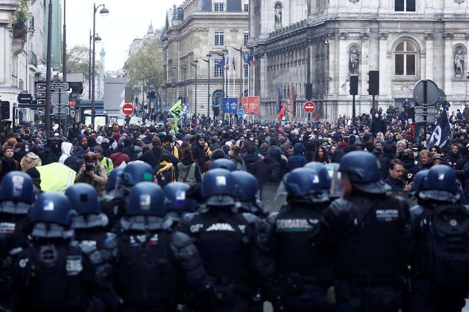 Manifestaciones en Francia,incidentes, Reuters