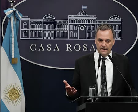 El vocero presidencial, Manuel Adorni. Foto: NA.