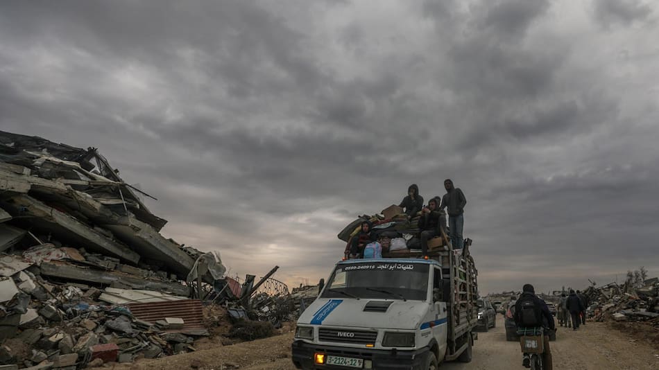 Palestinos en la Franja de Gaza. Foto: EFE (Mohamed Saber)