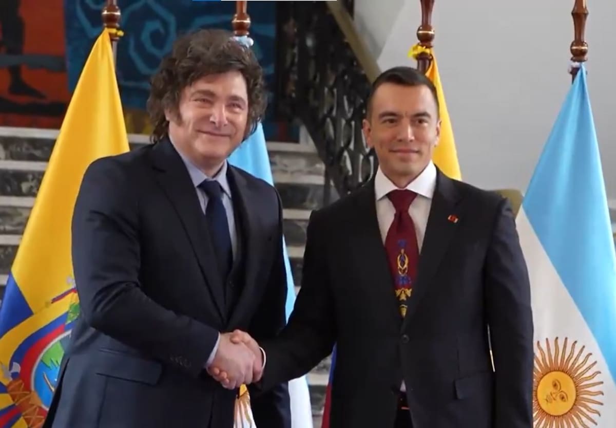 Javier Milei y Daniel Noboa
